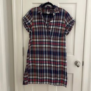 J Crew Plaid Dress Size M